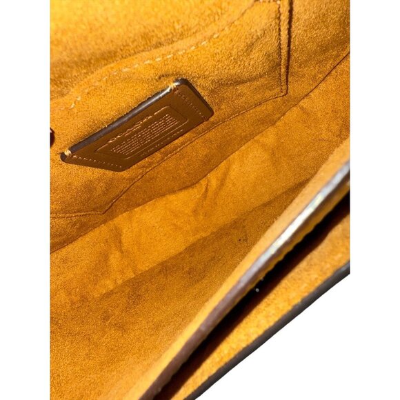 Coach Signature Canvas Ellen Beige Crossbody Bag With Magnetic Closure Good EUC - Picture 6 of 11